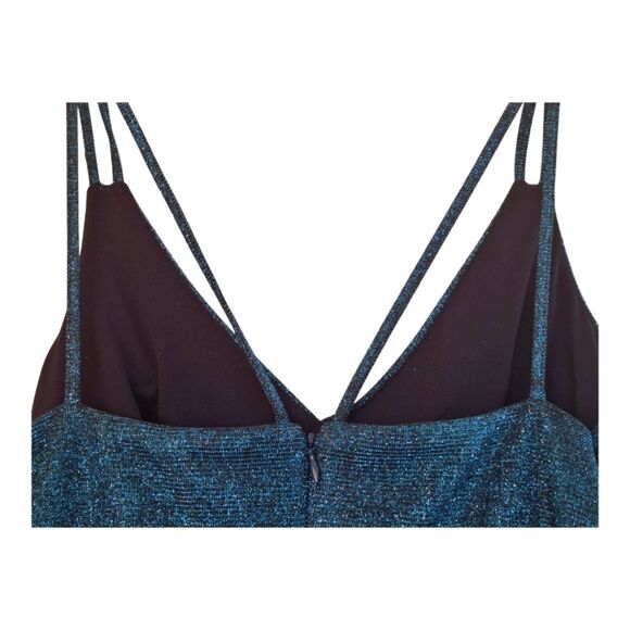 Nightway Sparkly Formal Gown Azure Teal Blue NWT 10P Wedding Pageant Holiday - Picture 6 of 16